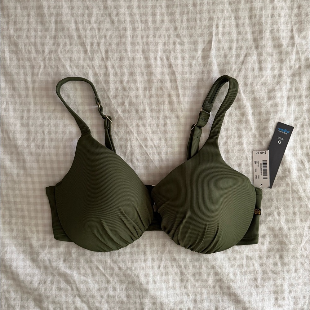 NEW La Vie En Rose Sampieri Plunge Bikini Top
